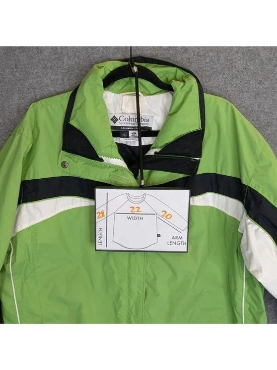 Vintage Columbia Womens Green Interchange Jacket XL Winter Ski Coat - Picture 5 of 6